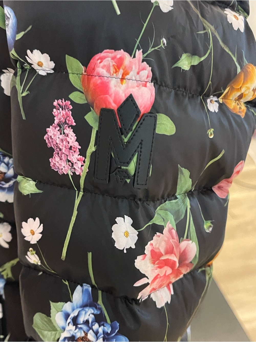 Mackage Black Floral Quilted Puffer Jacket - Picture 10 of 14